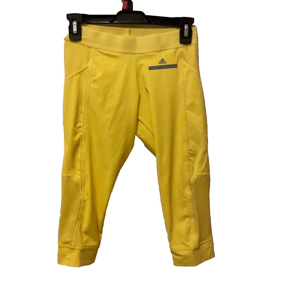 Stella McCartney Adidas Yellow Leggings Pants M Stretchy Gym Stellasport‎ Yoga.
